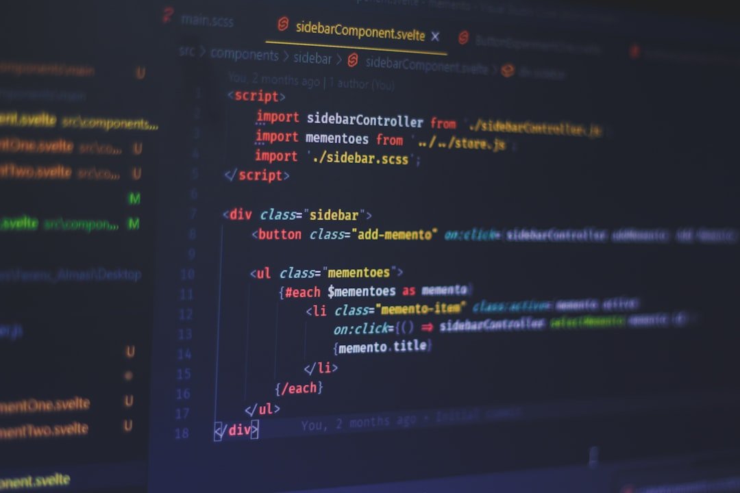 Écran de code correspondant au paramétrage technique d'un site web avant sa mise en ligne